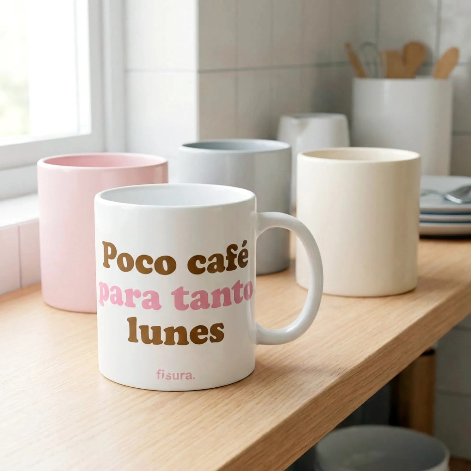 Taza "Poco café para tanto lunes"