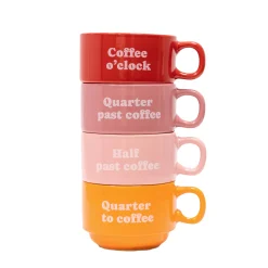 Tazas "Coffee Clock" (Set de 4)