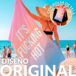 Toalla playa "it's fucking hot" degradado