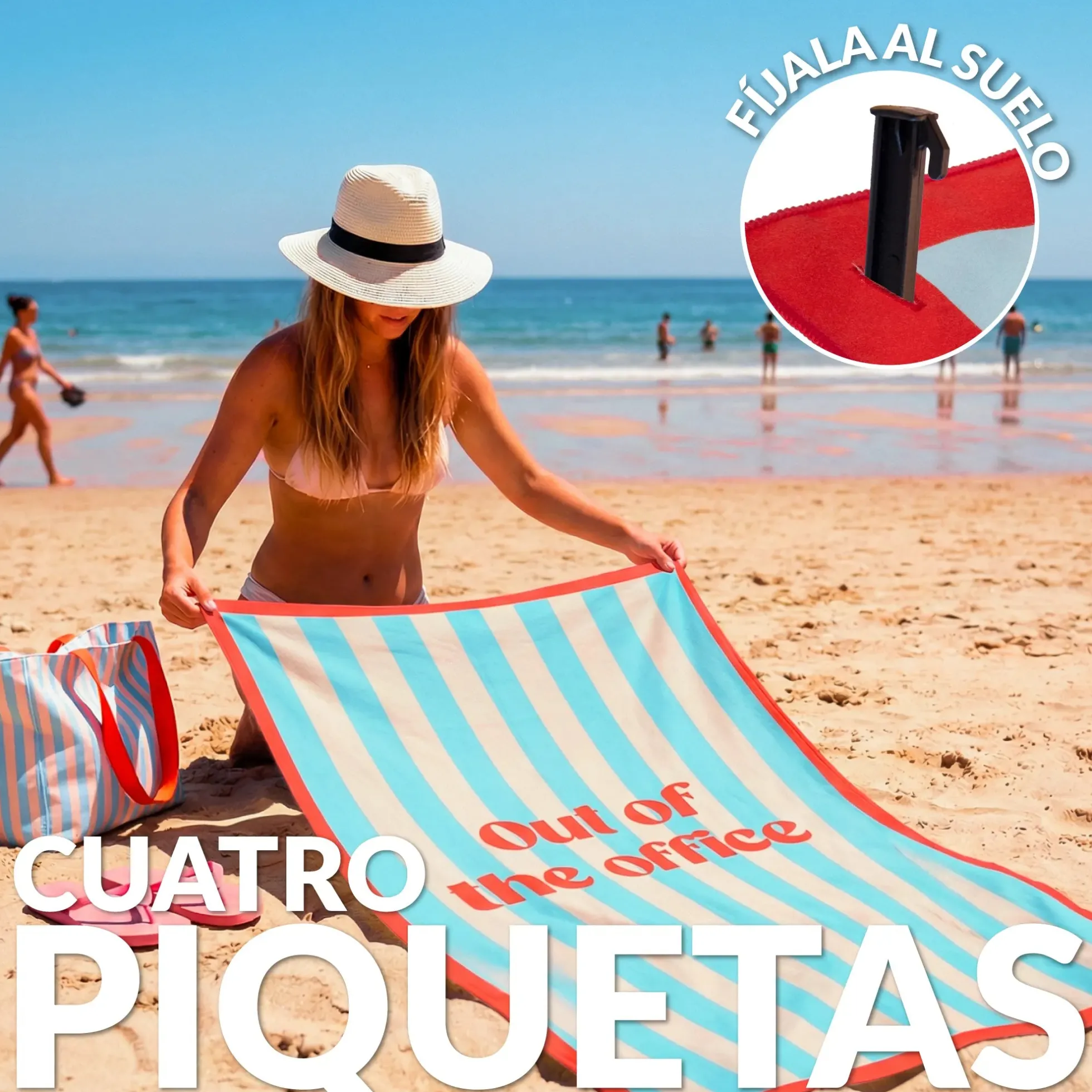 Toalla playa "Out of the office"