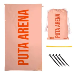 Toalla playa "puta arena" naranja