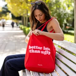 Tote bag borreguillo “Better late than ugly”