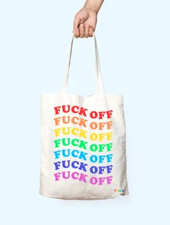 Tote bag original"Fuck Off" multicolor