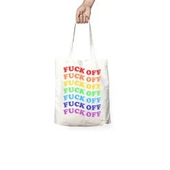 Tote bag original"Fuck Off" multicolor