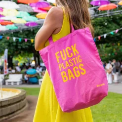 Tote bag original “fuck plastic bag