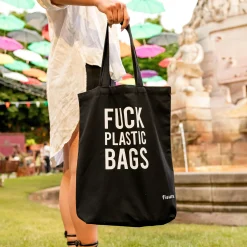 Tote bag original “fuck plastic bag