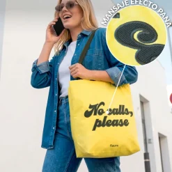 Tote bag pana “No calls, please”