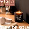 Vela de cristal “Light this fucking candle” – lino fresco
