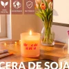 Vela de cristal “No me da la vida” – lotus blanco