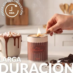 Vela en lata de metal “Hot chocolate” – chocolate