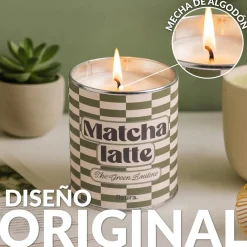 Vela en lata de metal “Matcha latte” – matcha