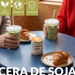 Vela en lata de metal “Matcha latte” – matcha