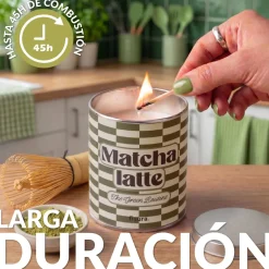 Vela en lata de metal “Matcha latte” – matcha