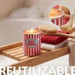 Vela en lata de metal “Pop corn” – palomitas de mantequilla