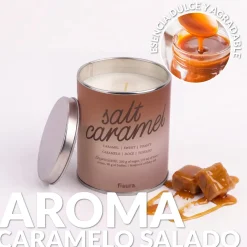 Vela en lata de metal “Salt caramel” – caramelo salado