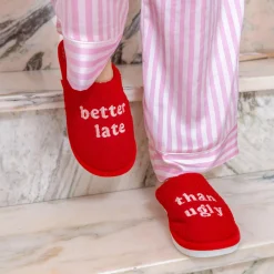 Zapatillas “Better late than ugly” rojo