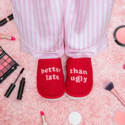 Zapatillas “Better late than ugly” rojo